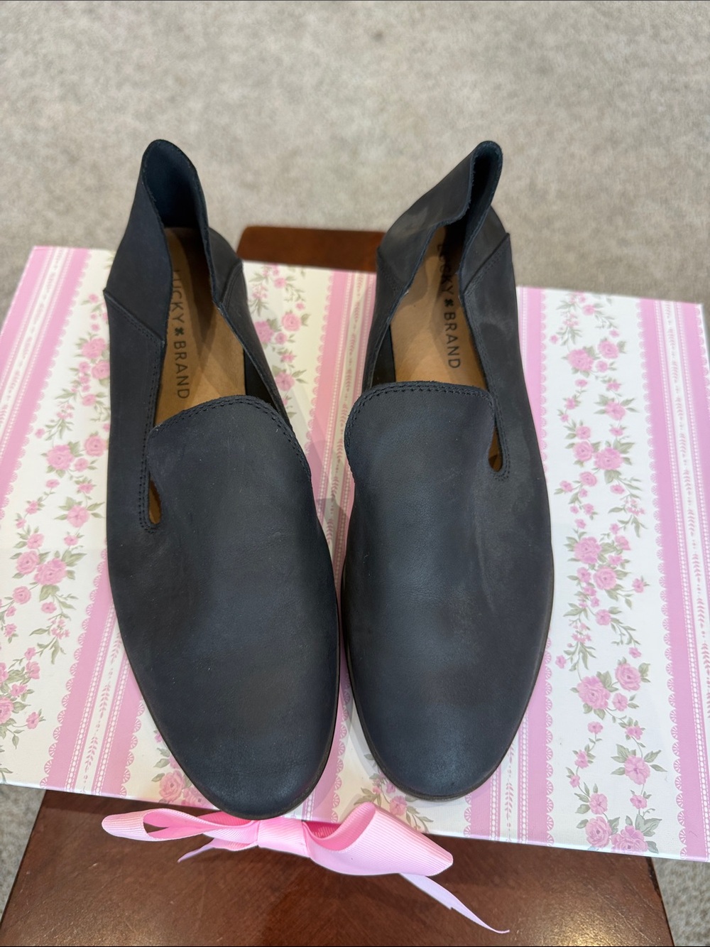 Lucky Brand Women's Black Slip-On Loafers
